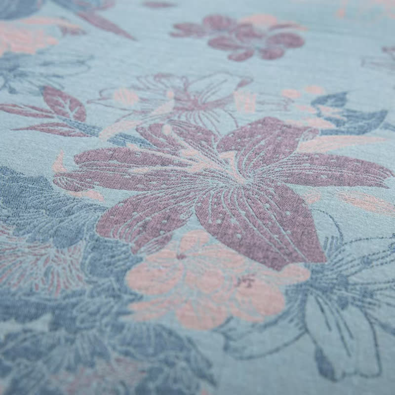 Lily Baumwollgaze-Jacquard-Bettwäscheset (4-teilig)