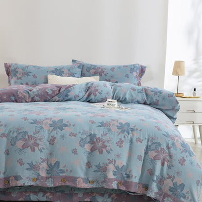 Lily Baumwollgaze-Jacquard-Bettwäscheset (4-teilig)