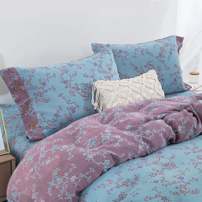 Wintersweet Baumwollgaze-Jacquard-Bettwäscheset (4-teilig)