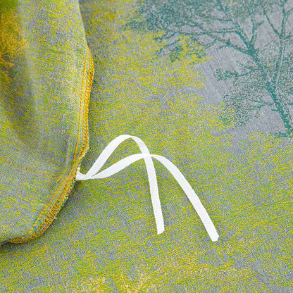 Bettwäscheset aus Baumwollgaze-Jacquard mit Baummuster (4-teilig)