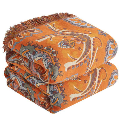 Steppdecke aus Baumwollgaze im Boho-Stil