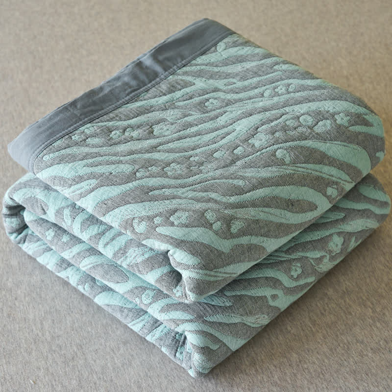 Tagesdecke aus Baumwollmusselin mit Zebramuster