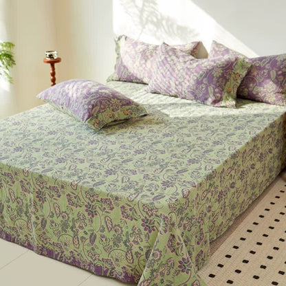 Tagesdecke aus Baumwollgaze-Jacquard mit abstraktem Blumenmuster