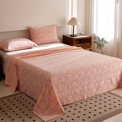 Tagesdecke aus Baumwollgaze-Jacquard „Wild Rose“