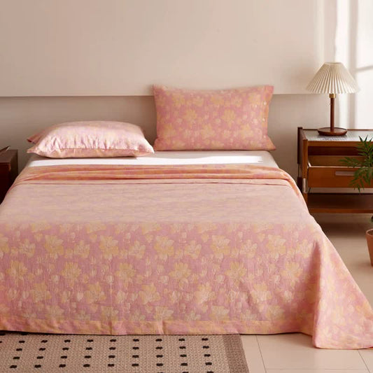 Tagesdecke aus Baumwollgaze-Jacquard „Wild Rose“