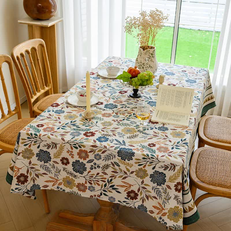 Jacquard Vintage Pastoral Dekorative Tischdecke