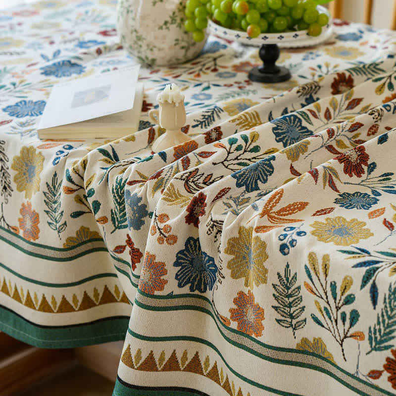Jacquard Vintage Pastoral Dekorative Tischdecke