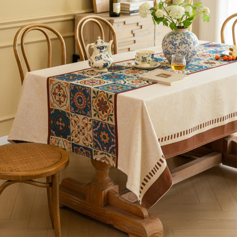 Dekorative Jacquard-Tischdecke im marokkanischen Stil