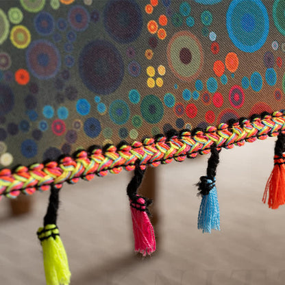 Wasserdichte, helle Mandala-Rechteck-Tischdecke