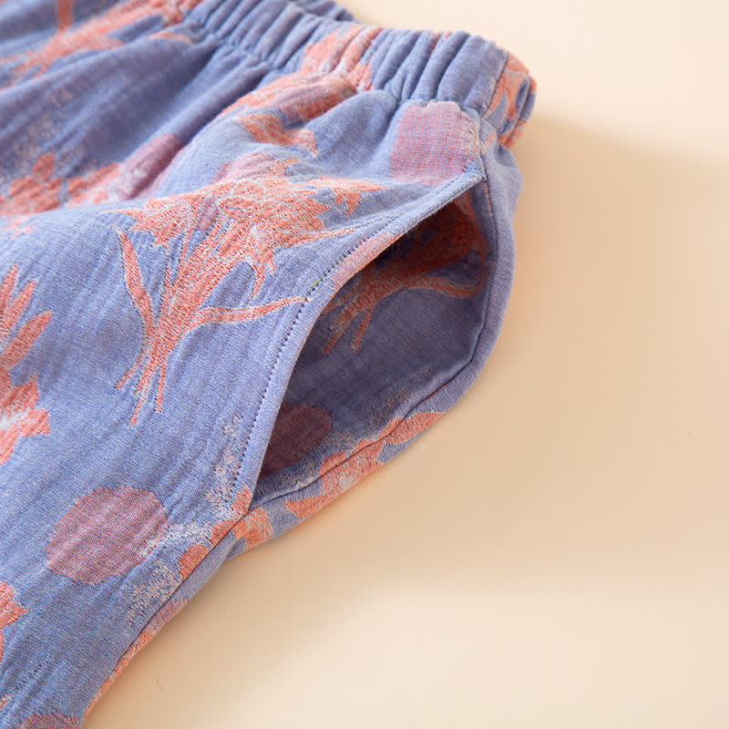 Oriental Lily – Nachtwäsche-Set aus Baumwollgaze