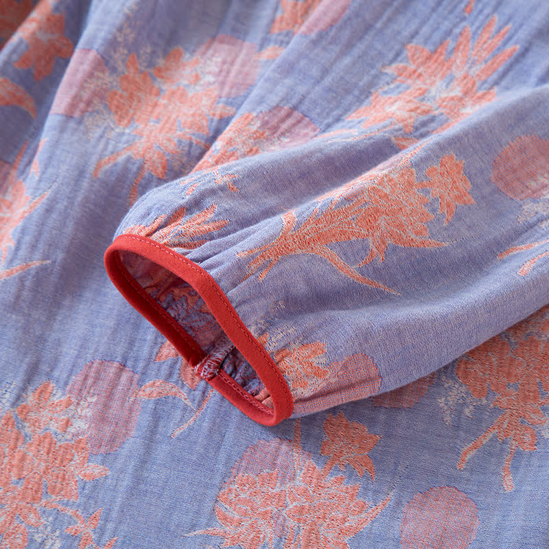 Oriental Lily – Nachtwäsche-Set aus Baumwollgaze