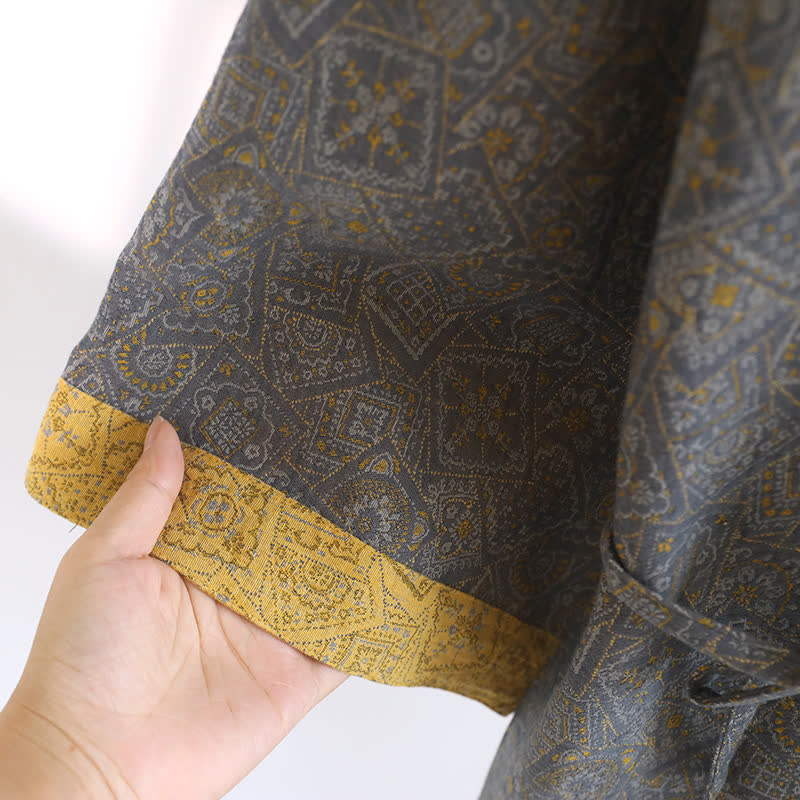 Unisex Japanisches Kimono-Pyjama-Set mit geometrischem Muster