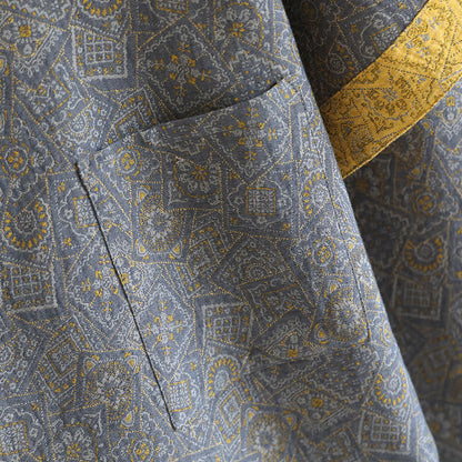 Unisex Japanisches Kimono-Pyjama-Set mit geometrischem Muster