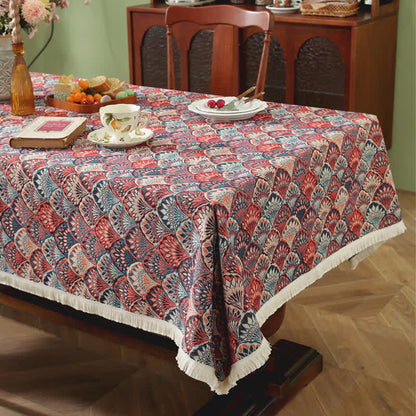 Waschbare, schmutzabweisende Boho-Tischdecke