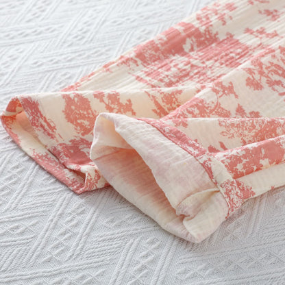Loungewear-Set aus Baumwollgaze mit malerischem Toile-Muster