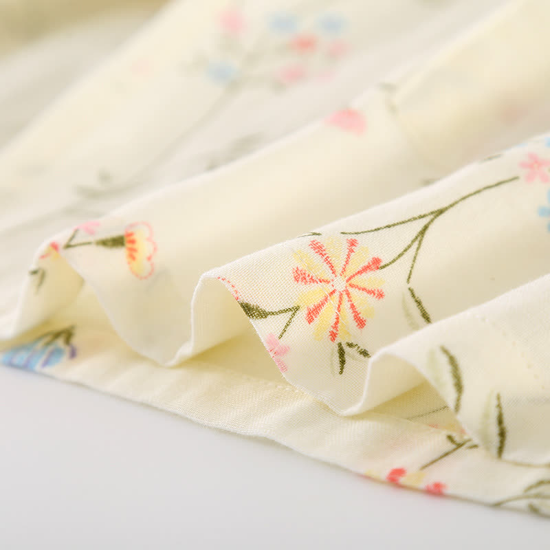 Geblümter Kimono aus Baumwollgaze