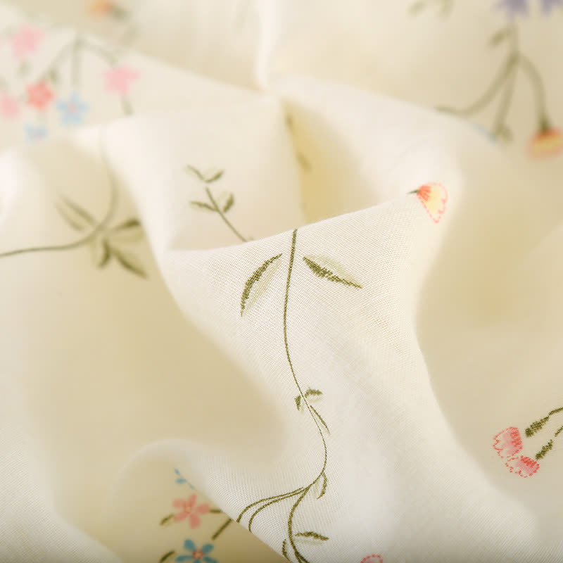 Geblümter Kimono aus Baumwollgaze