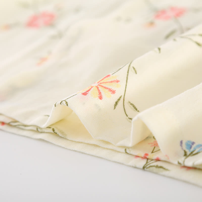 Geblümter Kimono aus Baumwollgaze