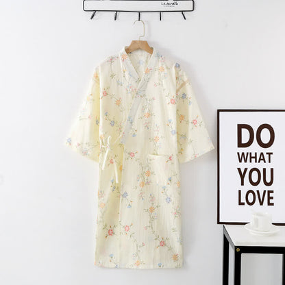 Geblümter Kimono aus Baumwollgaze