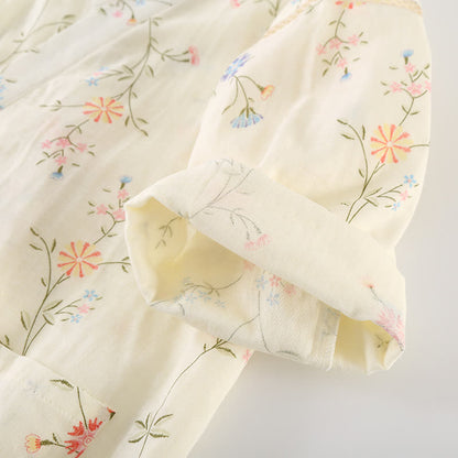 Geblümter Kimono aus Baumwollgaze