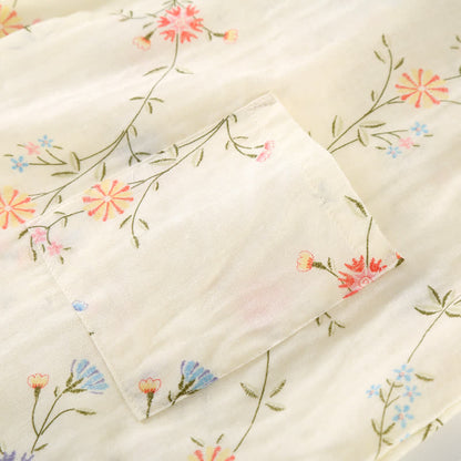 Geblümter Kimono aus Baumwollgaze