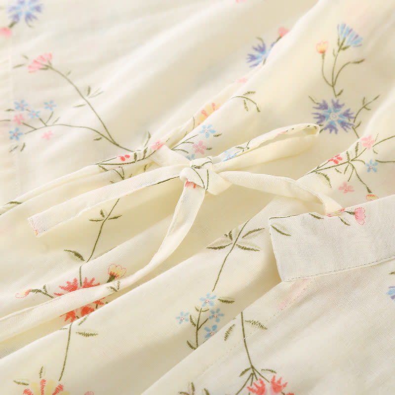 Geblümter Kimono aus Baumwollgaze