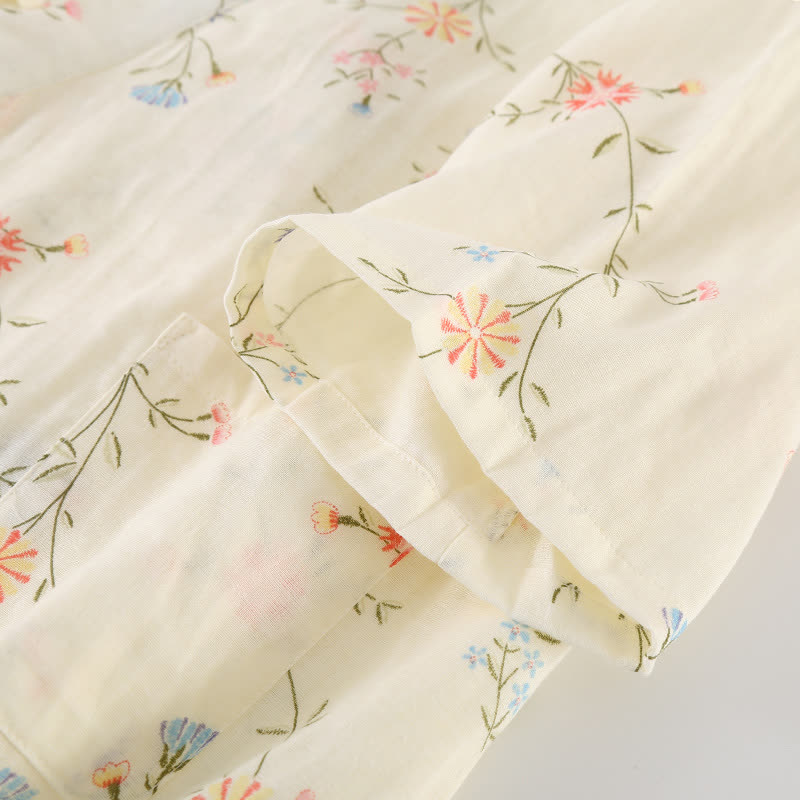 Geblümter Kimono aus Baumwollgaze