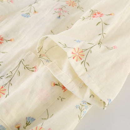 Geblümter Kimono aus Baumwollgaze
