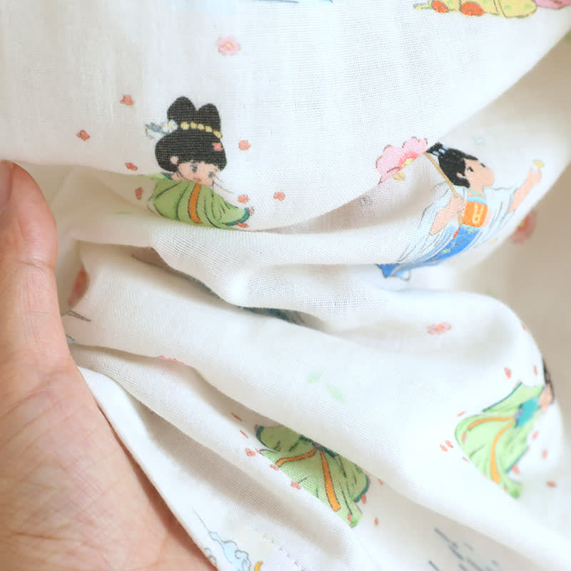 Orientalisches Nachthemd mit Cartoon-Prinzessin aus Baumwolle und Spitze