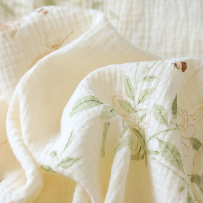 Pyjama-Set aus Baumwolle mit Schmetterlings- und Blattmuster