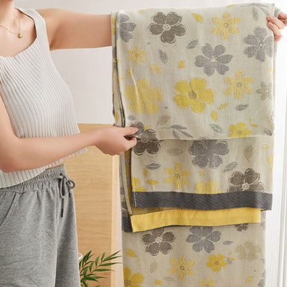 Kühlende Tagesdecke mit Pfirsichblüten-Print