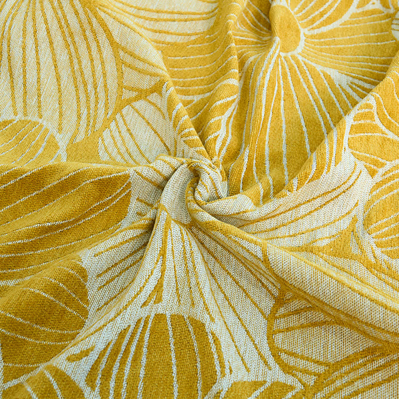 Daisy Jacquard Chenille Decke mit Quasten