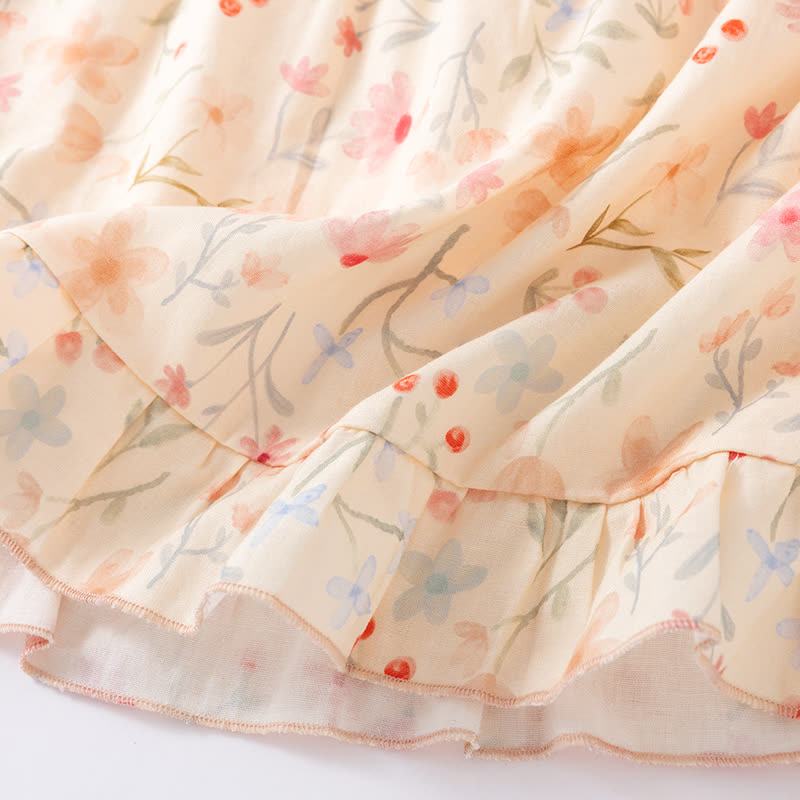 Pyjama-Set aus geblümter Baumwolle mit Camisole-Shorts