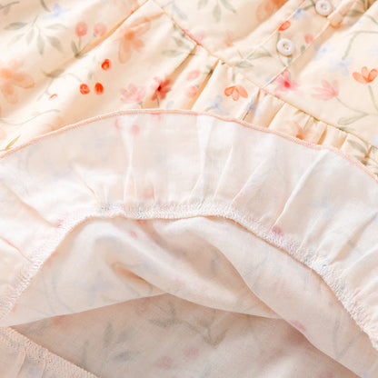 Pyjama-Set aus geblümter Baumwolle mit Camisole-Shorts