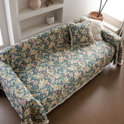 Jacquard-Sofaschutz mit Nelken-Motiv