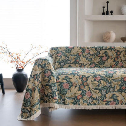 Jacquard-Sofaschutz mit Nelken-Motiv