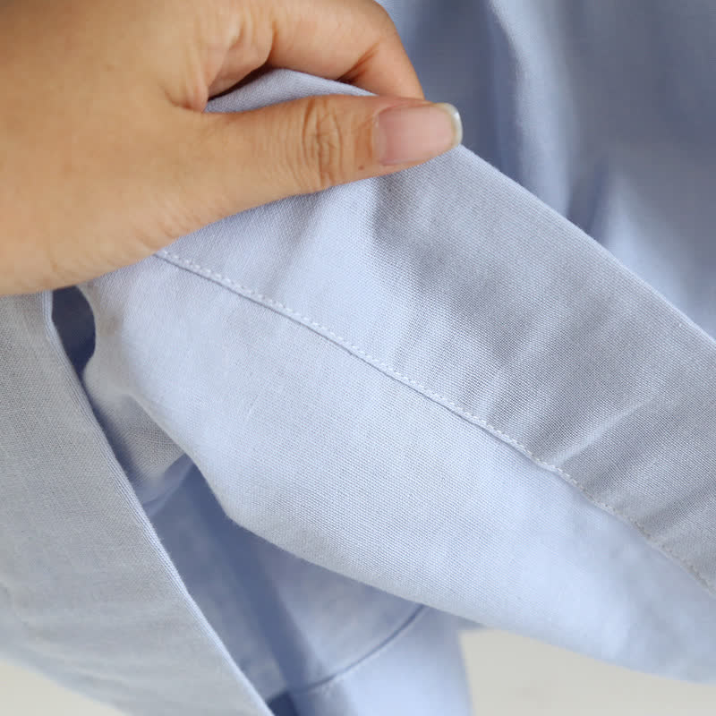 Gepolsterter Pyjama aus Baumwolle mit Rüschenbesatz und Camisole