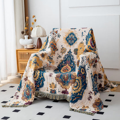 Baumwollgazedecke mit Boho-Tribal-Print