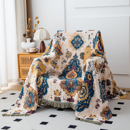 Baumwollgazedecke mit Boho-Tribal-Print