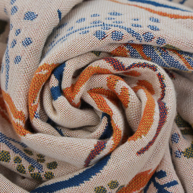 Steppdecke aus Baumwollgaze mit geometrischem Blumenmuster