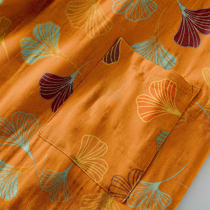 Kimono-Bademantel aus Baumwollgaze „Ginkgo Biloba“ - image 27