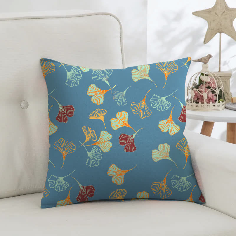 Quadratische Kissenbezüge aus Ginkgo-Biloba-Baumwolljacquard (2 Stück) - image 2