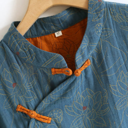 Vintage Lotus Baumwoll-Doppelgaze-Nachthemd - image 3