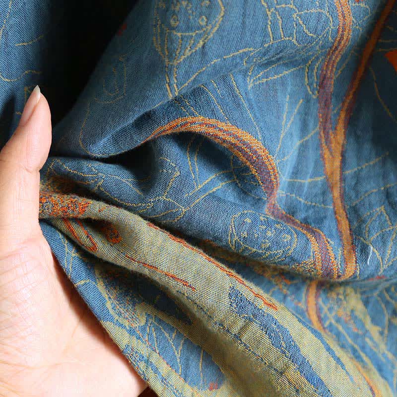 Vintage Lotus Baumwolle Double Gauze Nachthemd