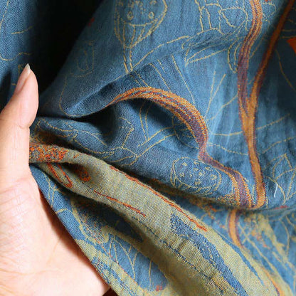 Vintage Lotus Baumwolle Double Gauze Nachthemd
