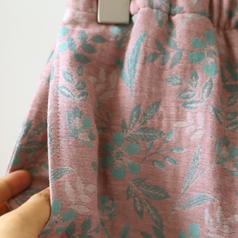 Pyjama aus Baumwollgaze-Jacquard mit orientalischem Blumenmuster