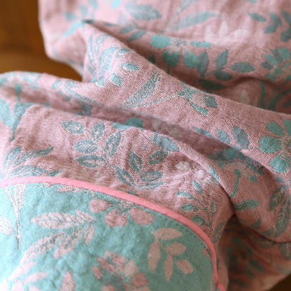Pyjama aus Baumwollgaze-Jacquard mit orientalischem Blumenmuster