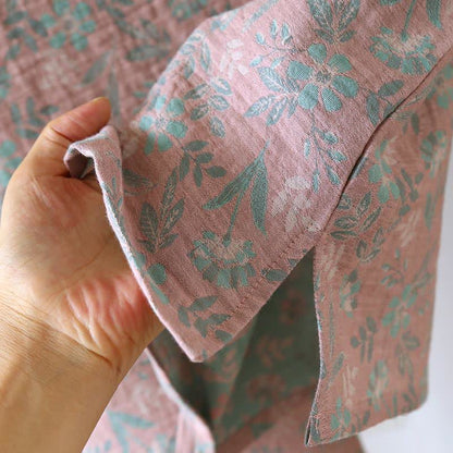 Pyjama aus Baumwollgaze-Jacquard mit orientalischem Blumenmuster