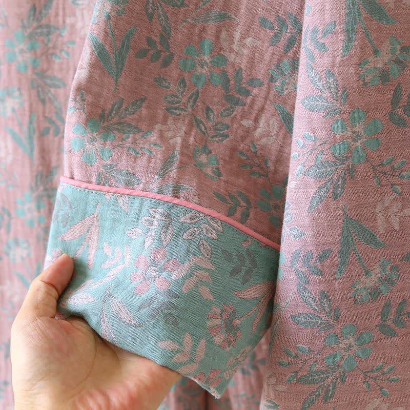 Pyjama aus Baumwollgaze-Jacquard mit orientalischem Blumenmuster
