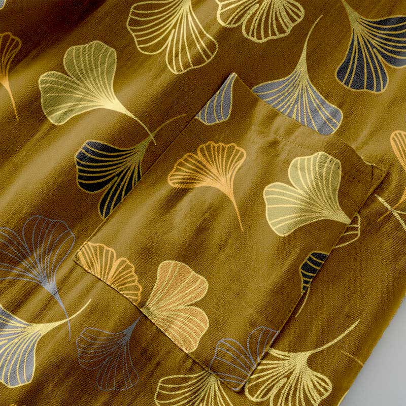 Kimono-Bademantel aus Baumwollgaze „Ginkgo Biloba“ - image 17
